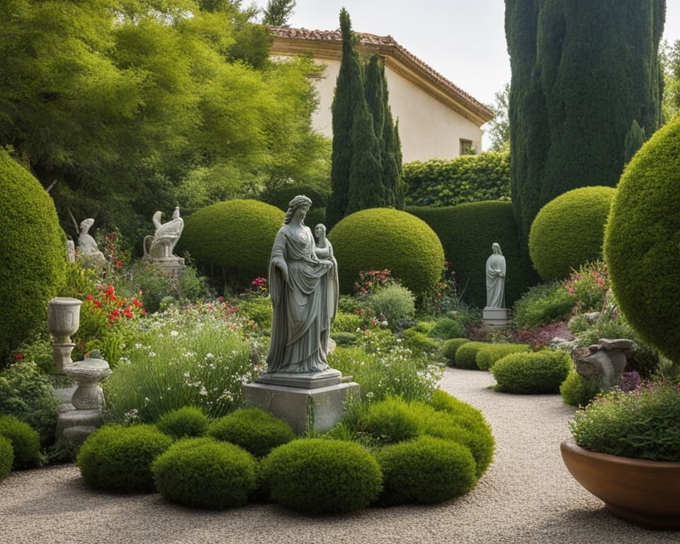 Bedeutung der Platzierung von Gartenstatuen