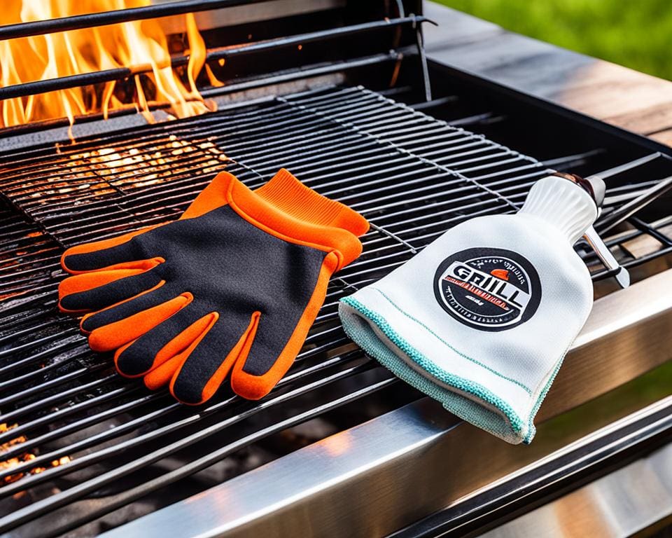 Grillhandschuhe und Grillreiniger