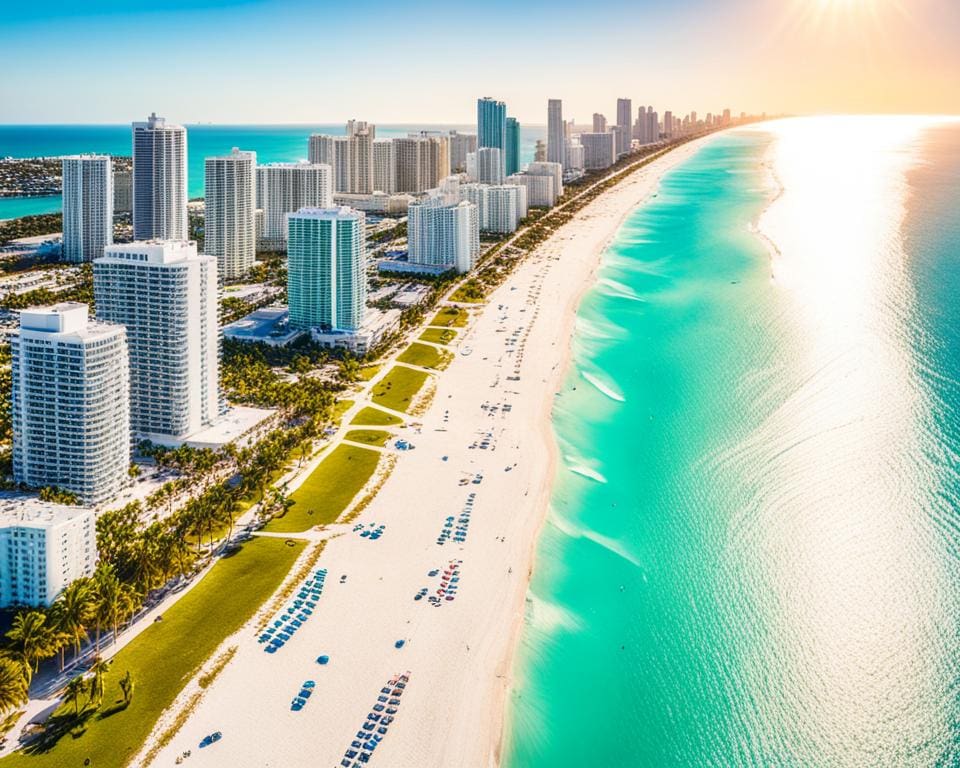 Miami Beach mit Sonne und Strand