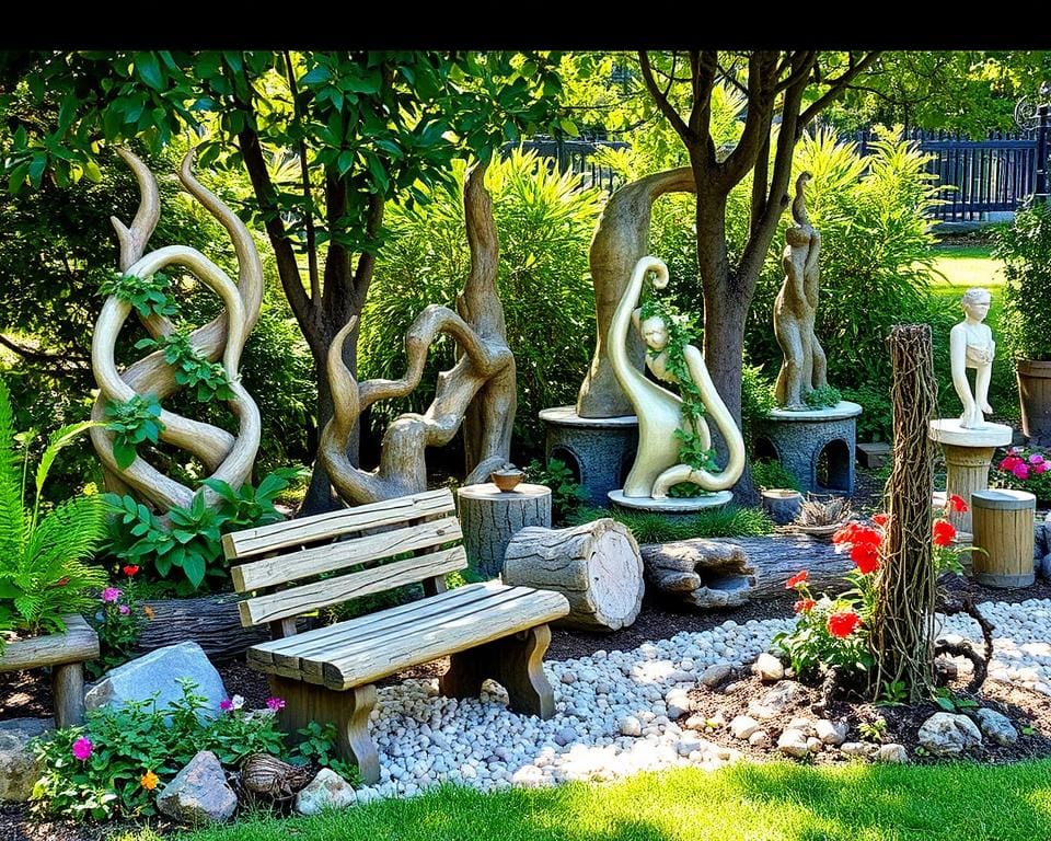 Gartenkunst aus Naturmaterialien