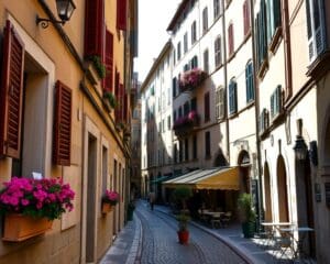 Historische Gassen in Genua, Italien