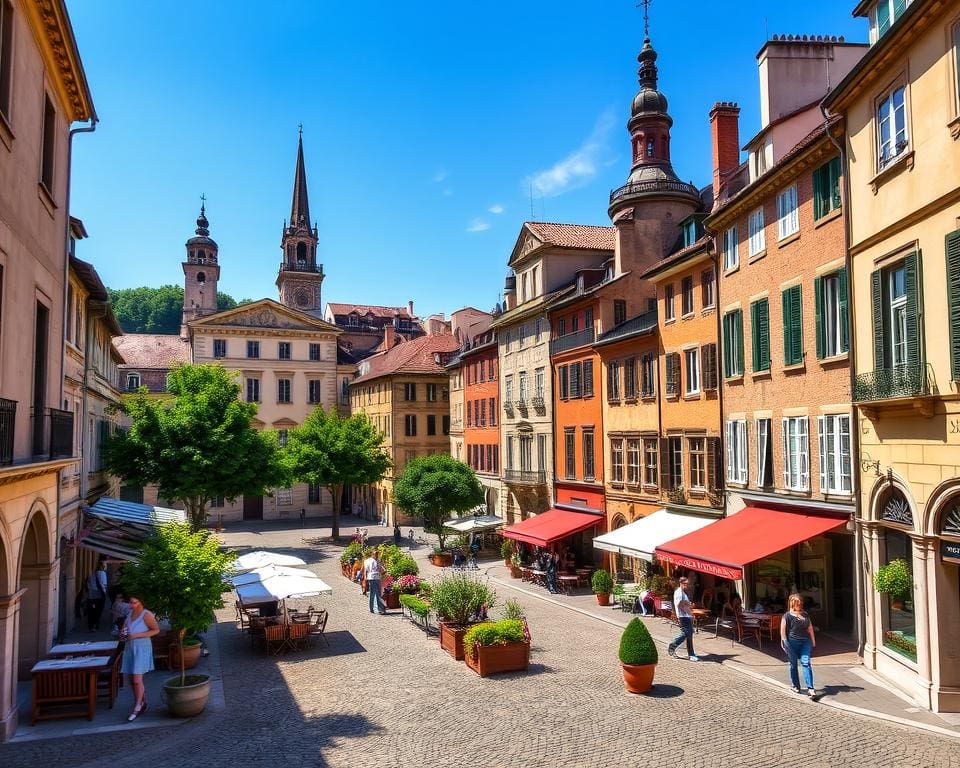 Historische Plätze in Lyon, Frankreich