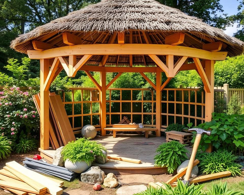 Materialien für Gartenlauben