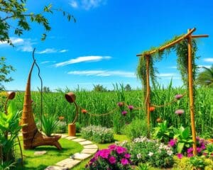Nachhaltige Materialien für energiesparende Gartendekoration