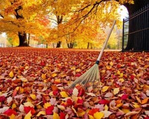 Rechen im Herbst: Laub entfernen leicht gemacht