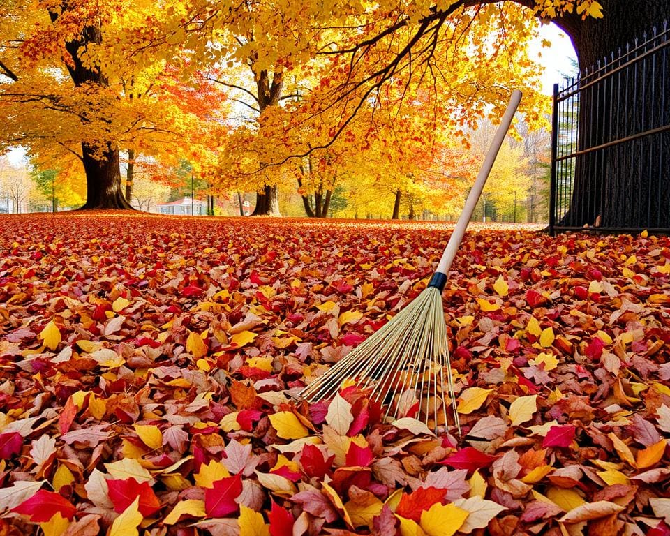 Rechen im Herbst: Laub entfernen leicht gemacht