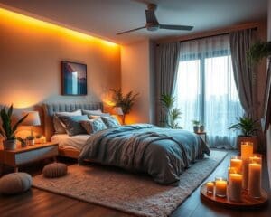 Schlafzimmer-Ambiente: Mit Licht und Farben spielen