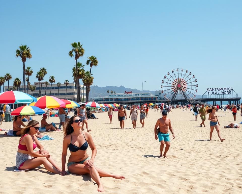 Strand und Kultur in Santa Monica, Kalifornien