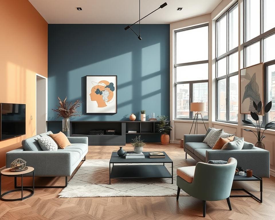 Trendige Farbtöne für moderne Wohnzimmer