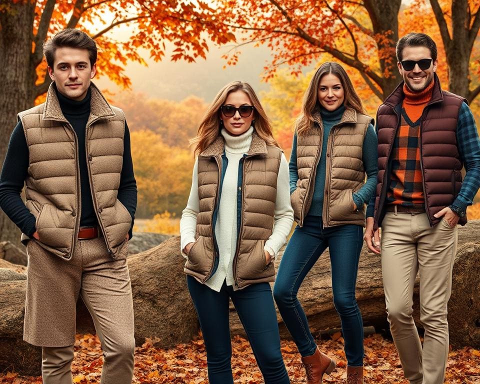 Westen im Layering für die Herbstmode