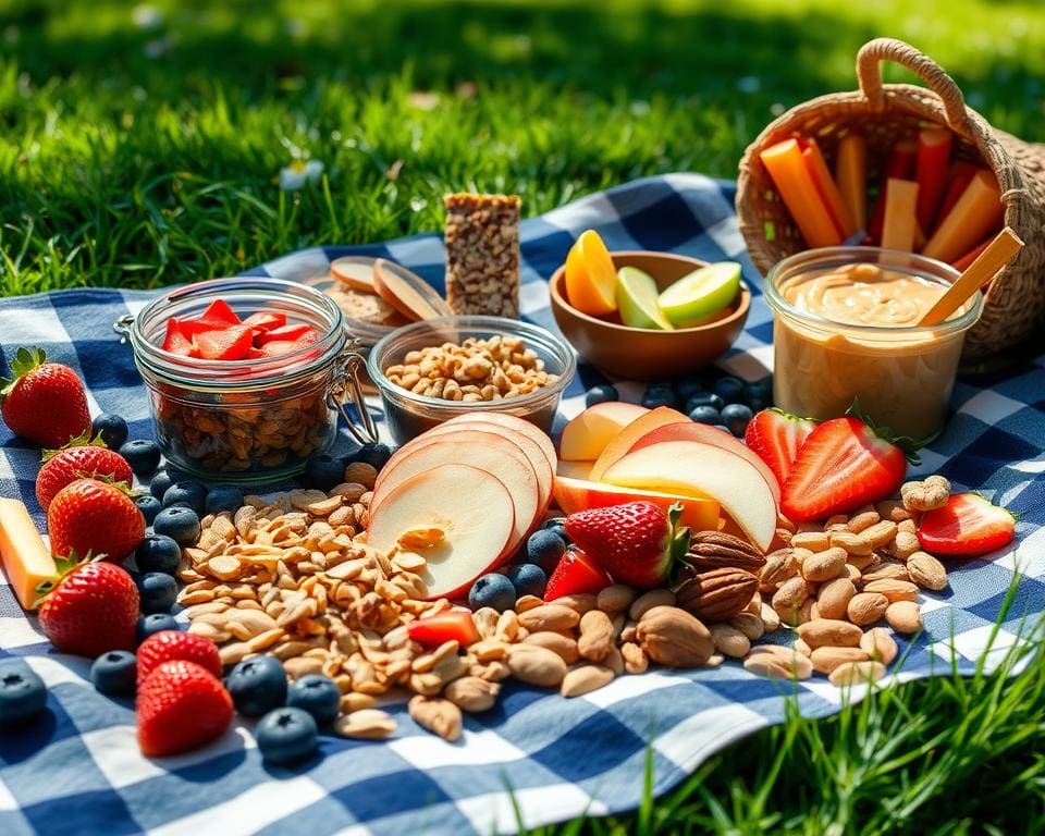 gesunde Snacks für unterwegs