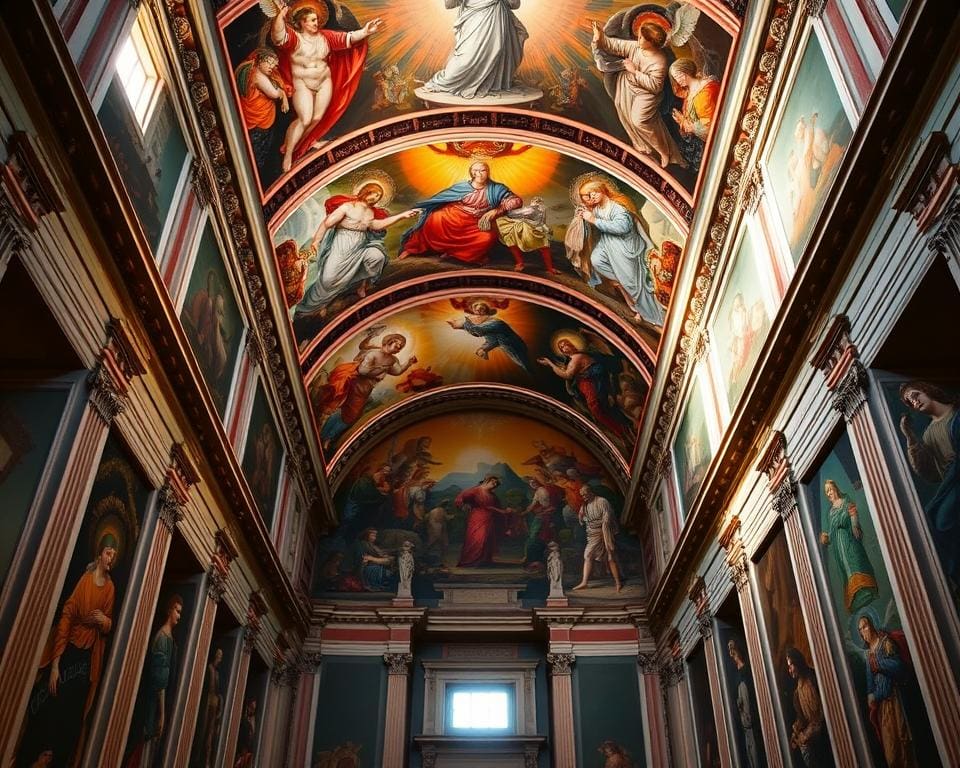 Kunstwerke von Michelangelo und Raphael in der Sixtinischen Kapelle