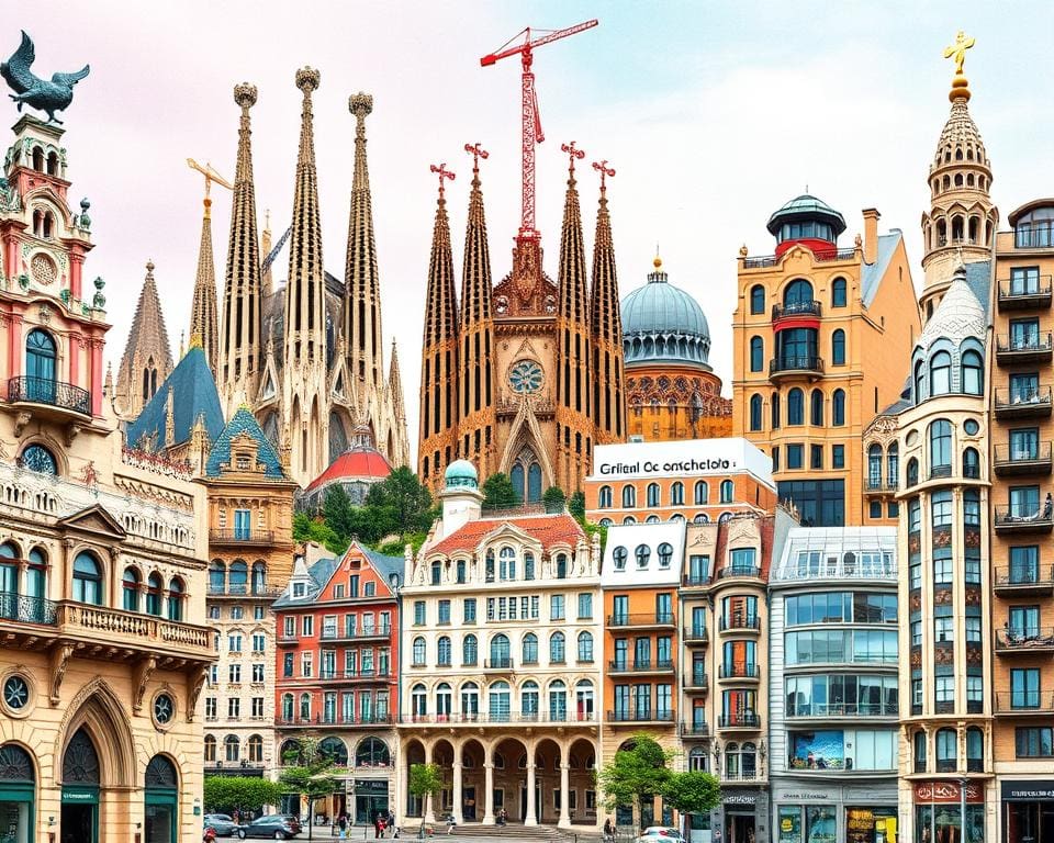 Vielfalt der Architektur in Barcelona