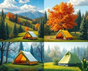 Die besten Campingzelte für jede Jahreszeit