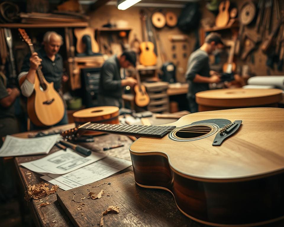 Gitarrenherstellung Prozess der Instrumentenfertigung