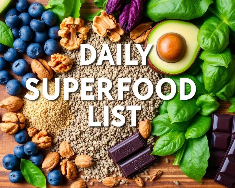 Superfood Liste für jeden Tag