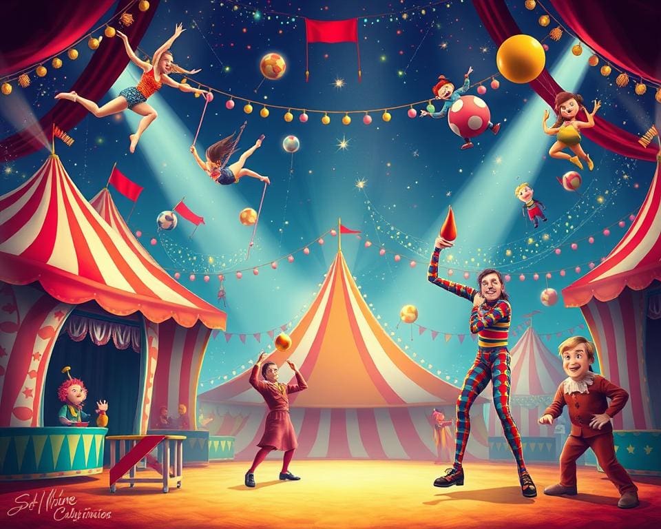 Vielfalt der artistischen Darbietungen im Zirkus