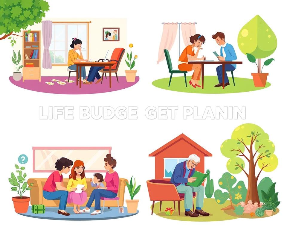 Budgetplanung für verschiedene Lebensphasen