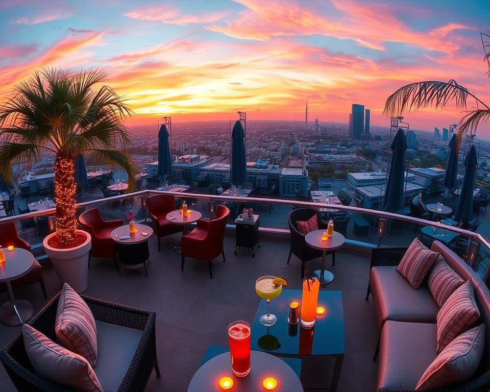 Die schönsten Rooftop-Bars für Sonnenuntergangs-Cocktails