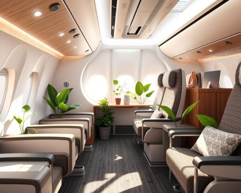 Nachhaltige Materialien für Flugzeugkabinen