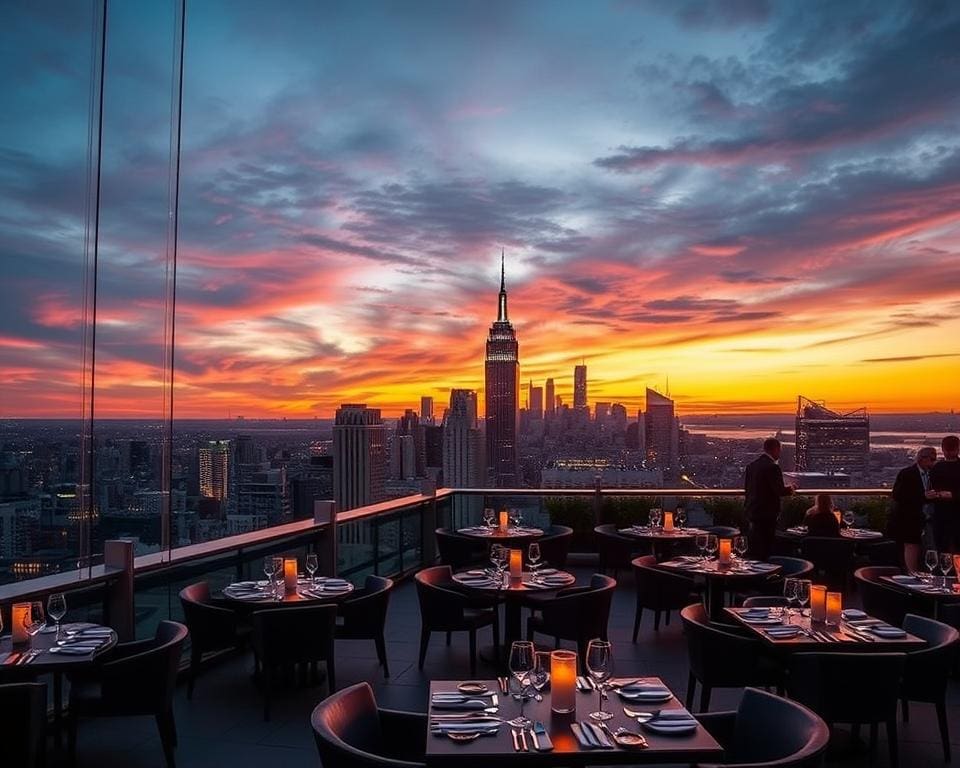 Restaurants mit Panoramablick auf die NYC-Skyline