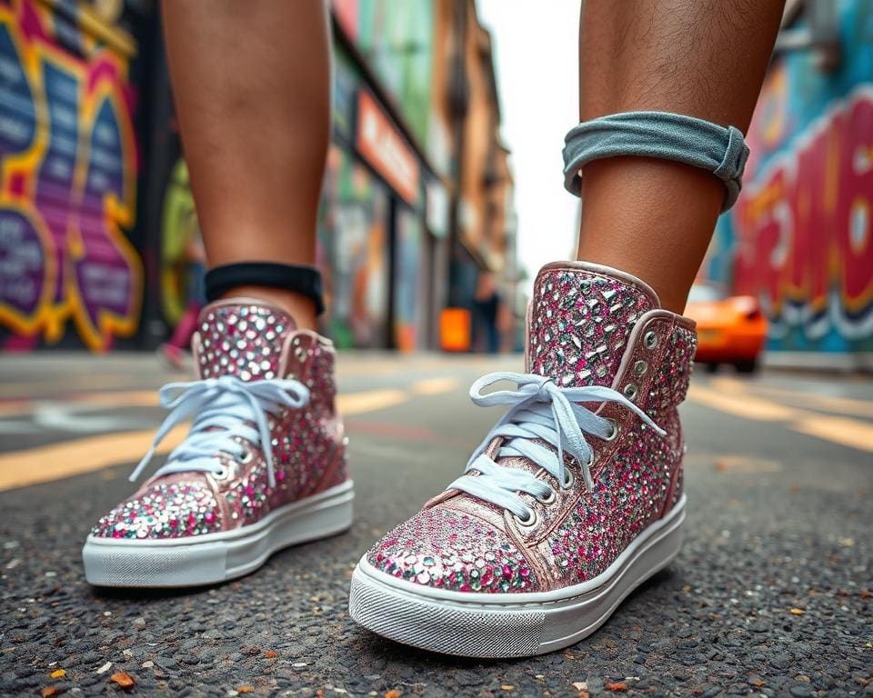 Sneaker mit Glitzer