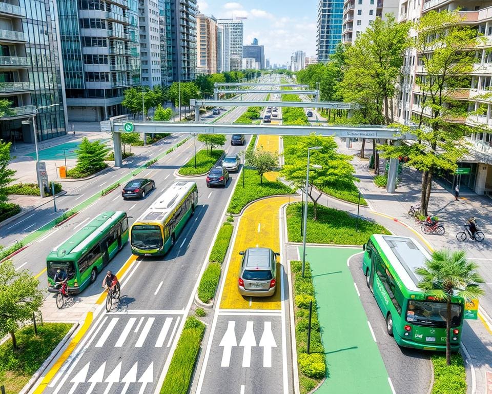 städtische Verkehrsplanung Luftqualität Lärmminderung