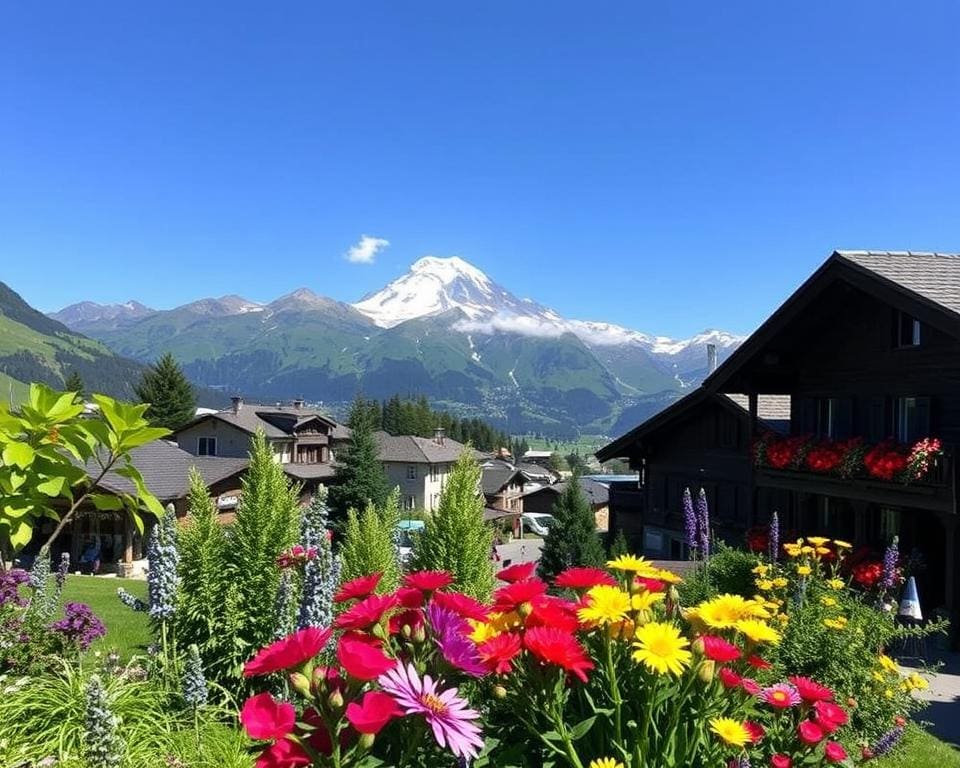 Sehenswürdigkeiten in Chamonix mit Blick auf den Mont Blanc