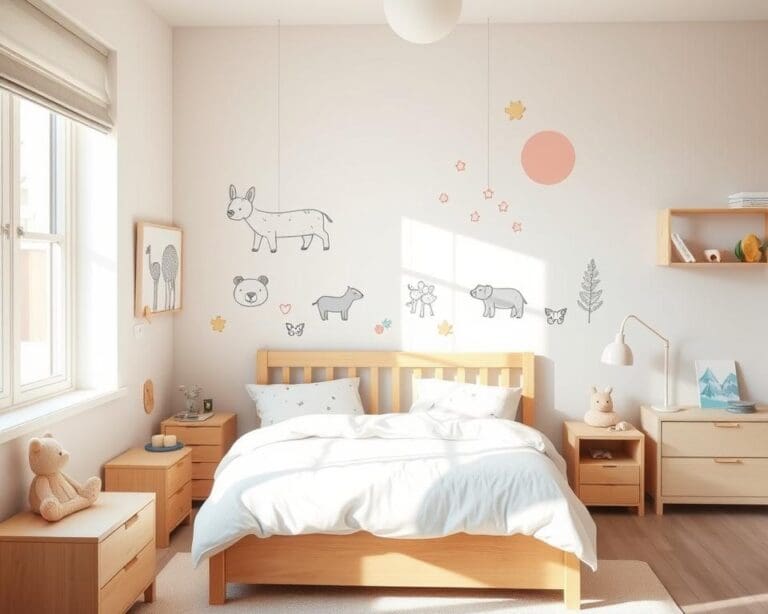Minimalistische Wandtattoos für Kinderzimmer