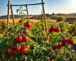 Wie zieht man Tomaten im Garten groß?