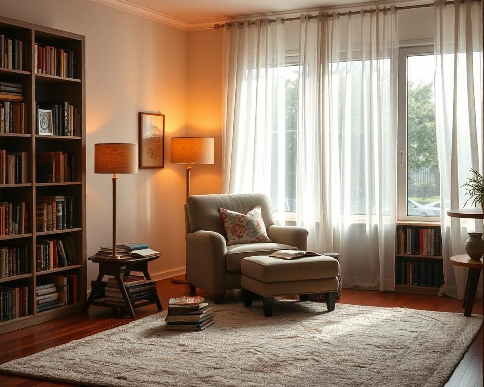 Leseecke im Wohnzimmer