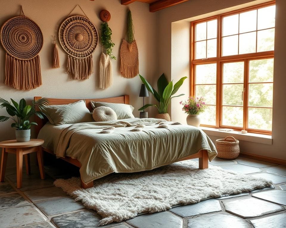 Schlafzimmer Design mit natürlichen Elementen