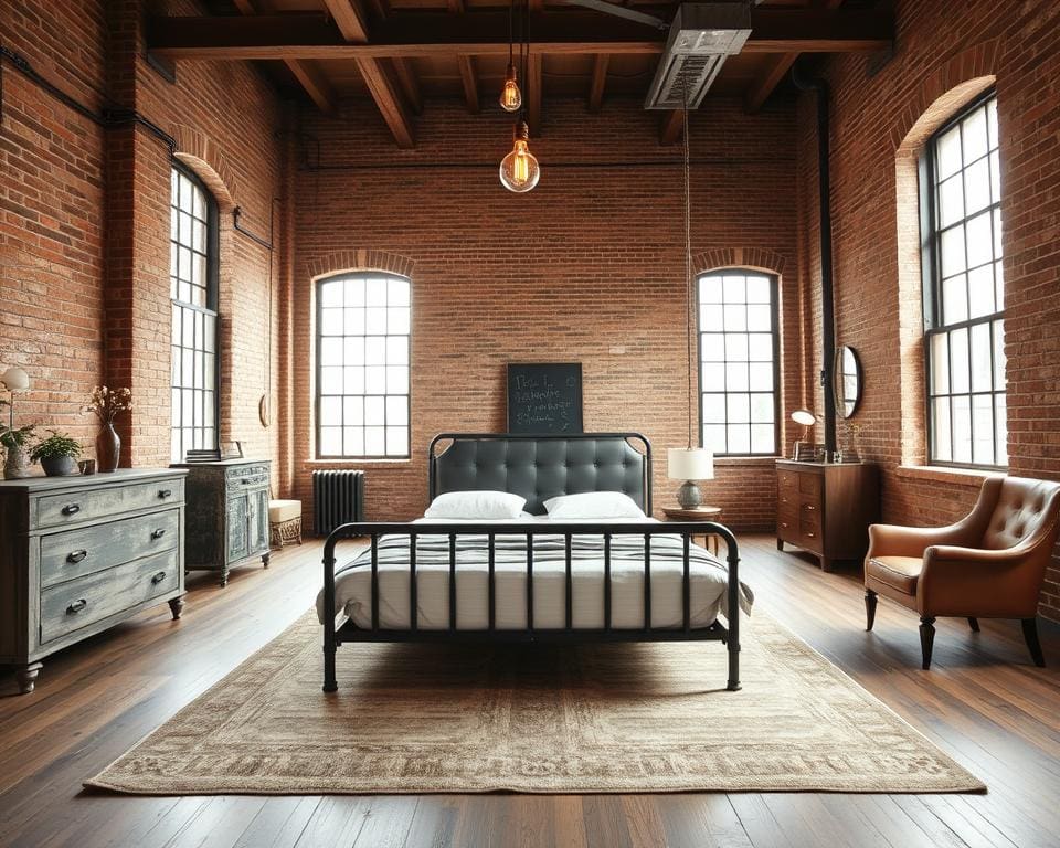 Wie gestaltest du ein Schlafzimmer im Industrial Style?