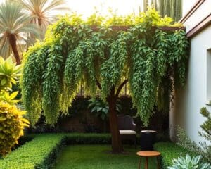 Wie kann ein Spalierbaum Platz im Garten sparen?