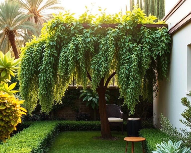 Wie kann ein Spalierbaum Platz im Garten sparen?