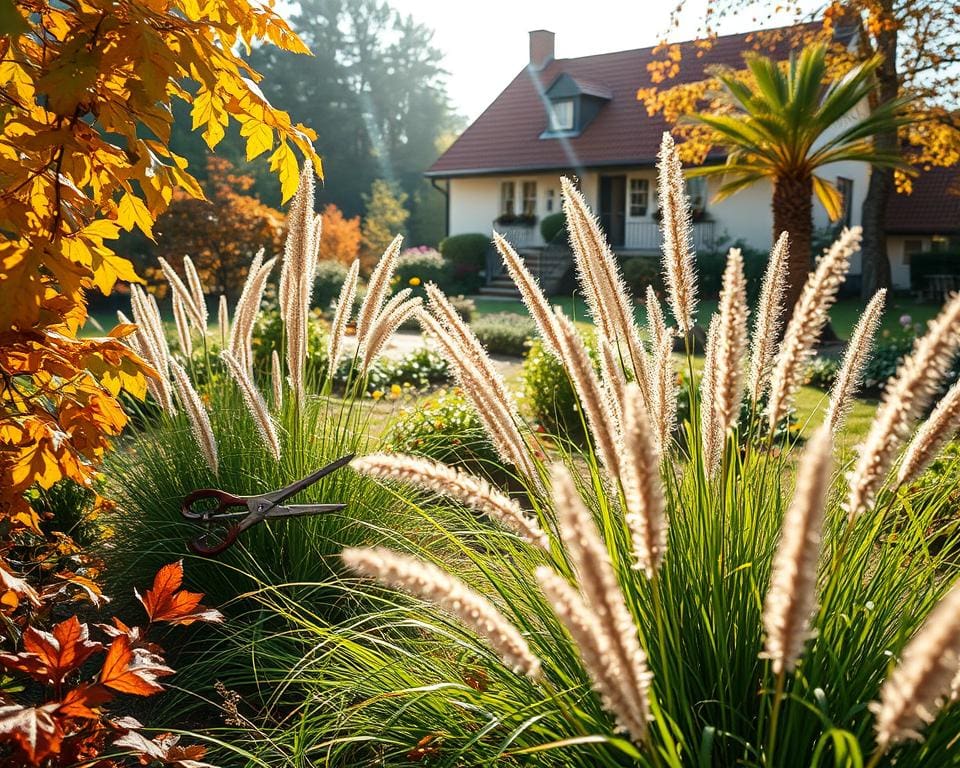 Ziergräser schneiden im Herbst