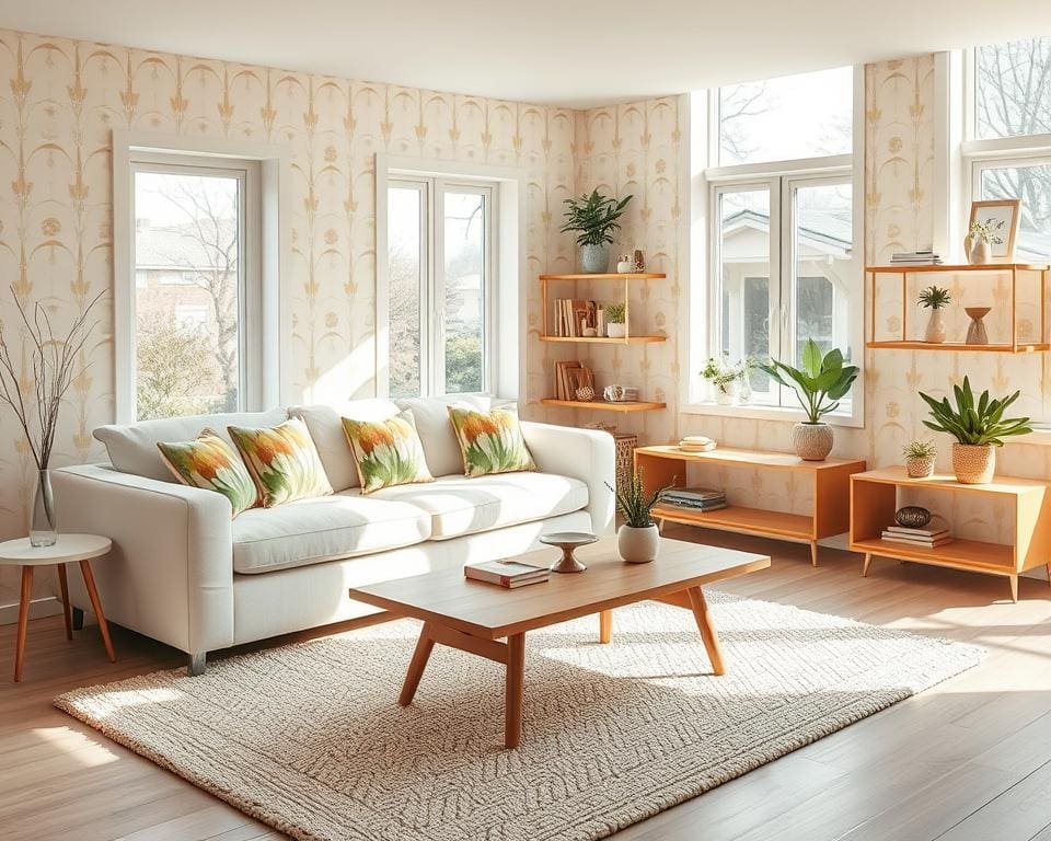 Skandinavisches Design mit Tulpenmustern