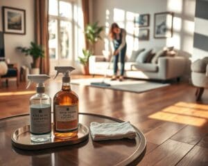 Was hilft bei der Pflege von Holzböden im Wohnzimmer?