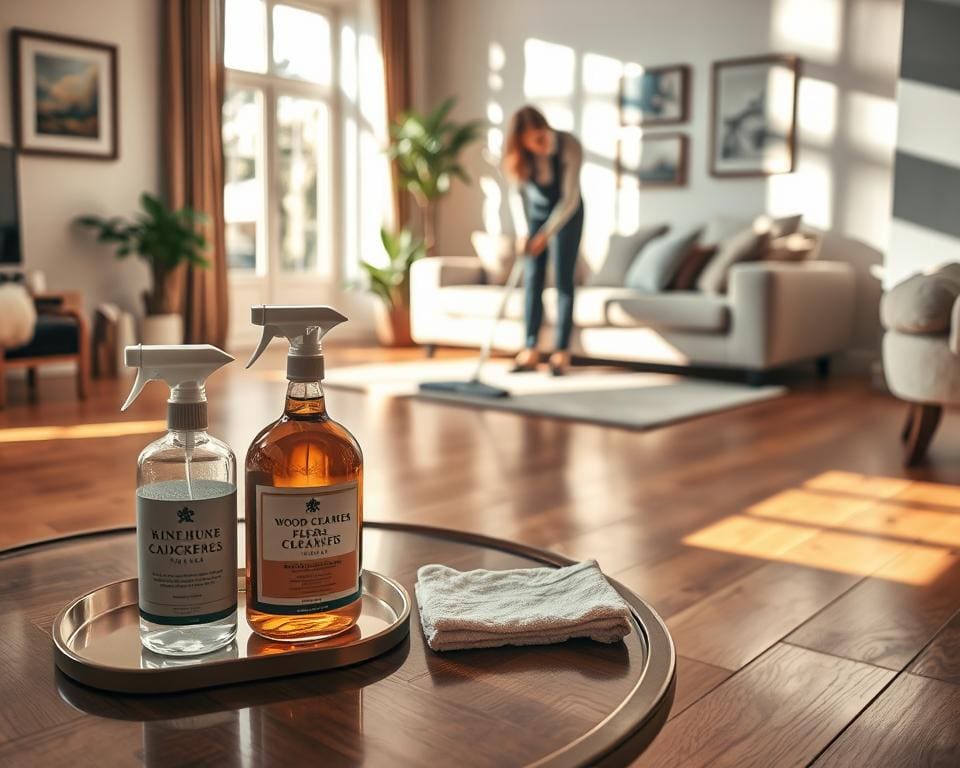 Was hilft bei der Pflege von Holzböden im Wohnzimmer?