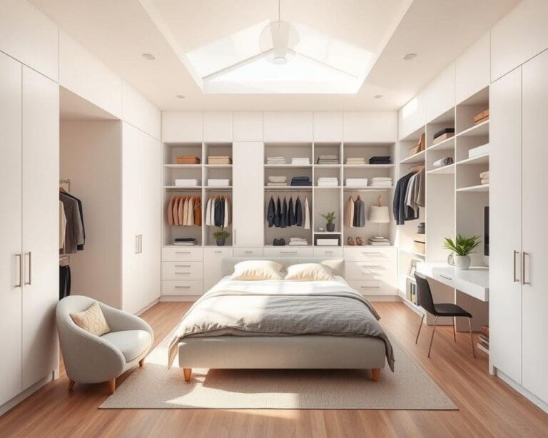 Wie organisierst du Stauraum im Schlafzimmer?