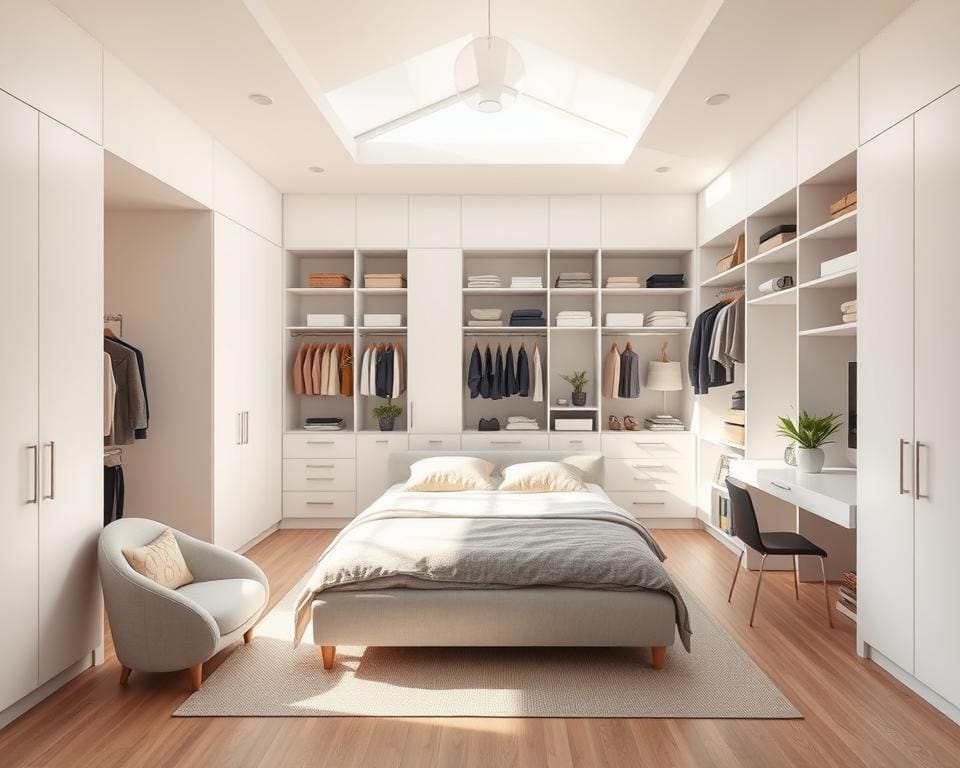 Wie organisierst du Stauraum im Schlafzimmer?