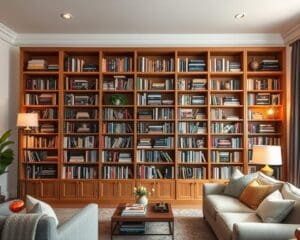 Wie präsentierst du Bücher dekorativ im Wohnzimmer?