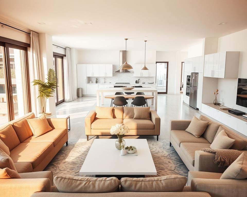 Wie richtest du ein offenes Wohnkonzept sinnvoll ein?