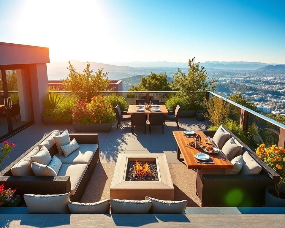 Moderne Terrassengestaltung für jede Jahreszeit