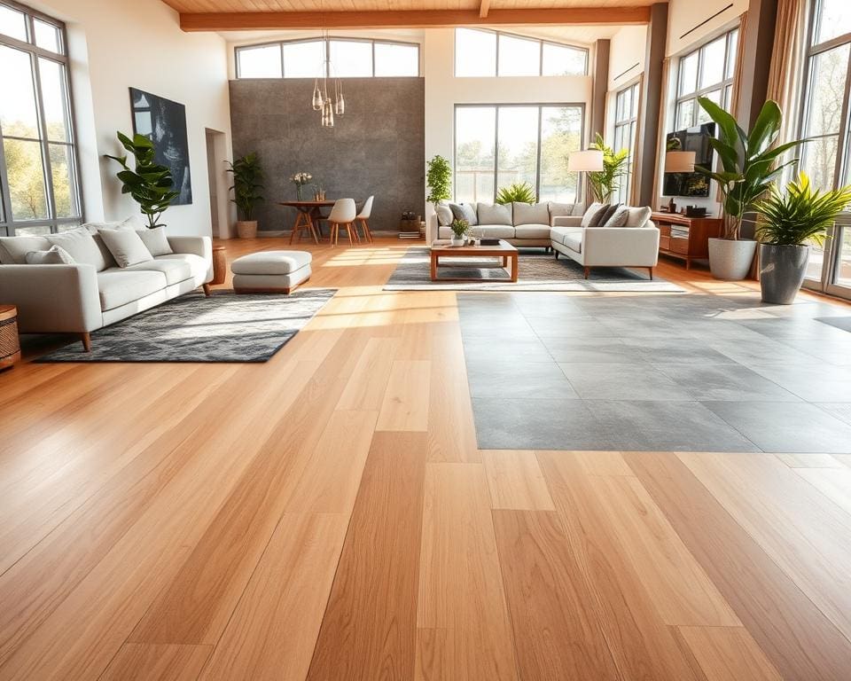 Welche Bodenbeläge passen zu offenen Wohnräumen?