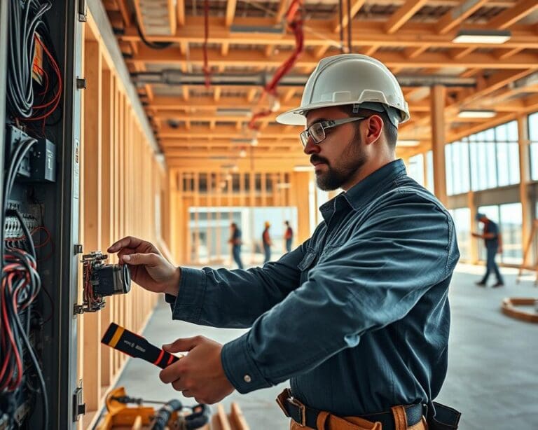 Wie arbeitet ein Elektroinstallateur bei Gewerbebauten?