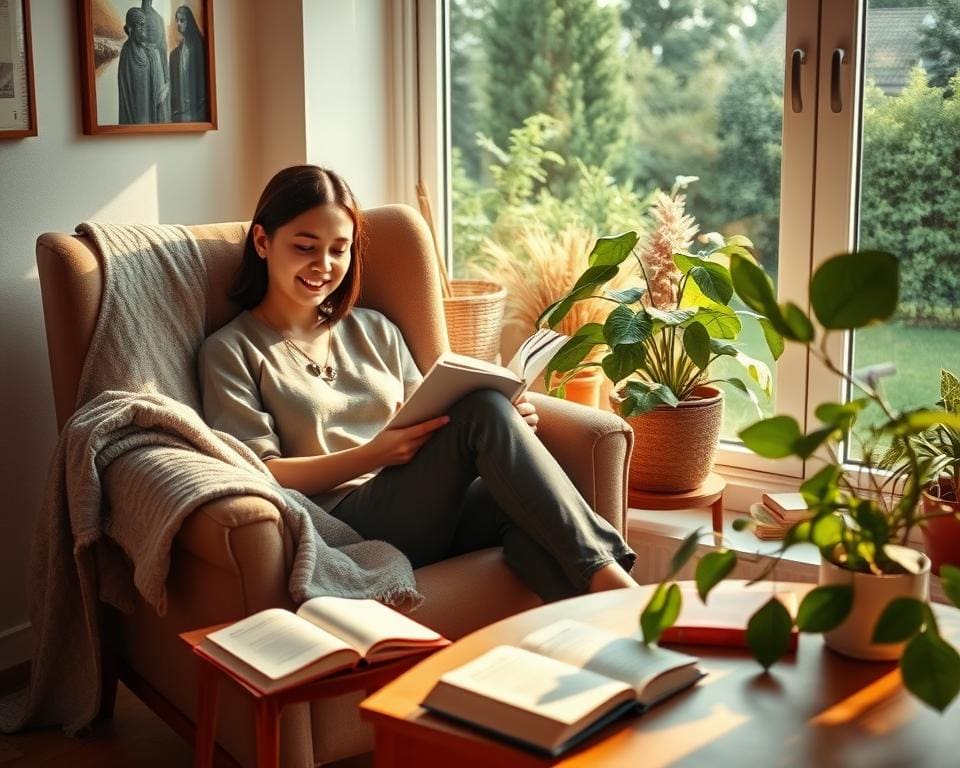 Wie verbinden Menschen Lesen und Selbstfürsorge?