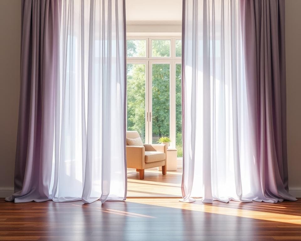 Welche Vorhänge sorgen für Ruhe im Raum?