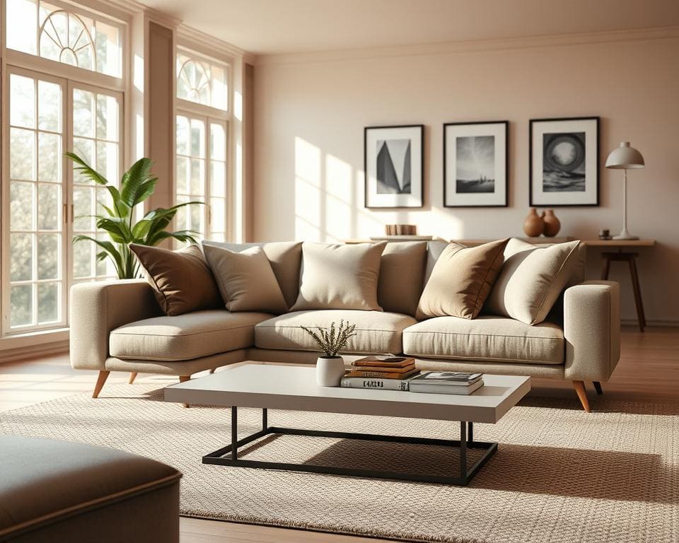 Wie richtet man ein Wohnzimmer mit Lounge-Sofa ein?